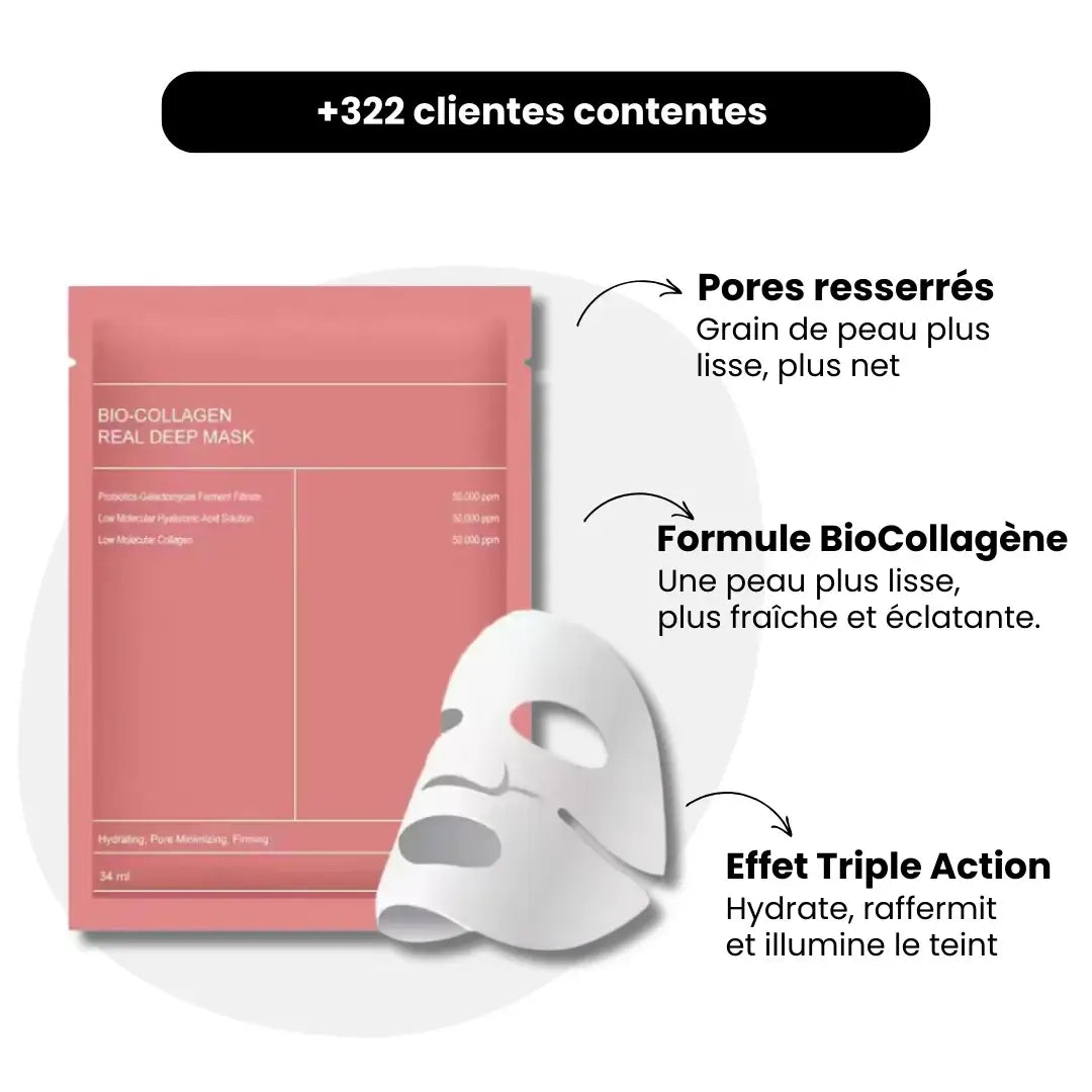 Masque de Nuit au Bio-Collagène lot de 5