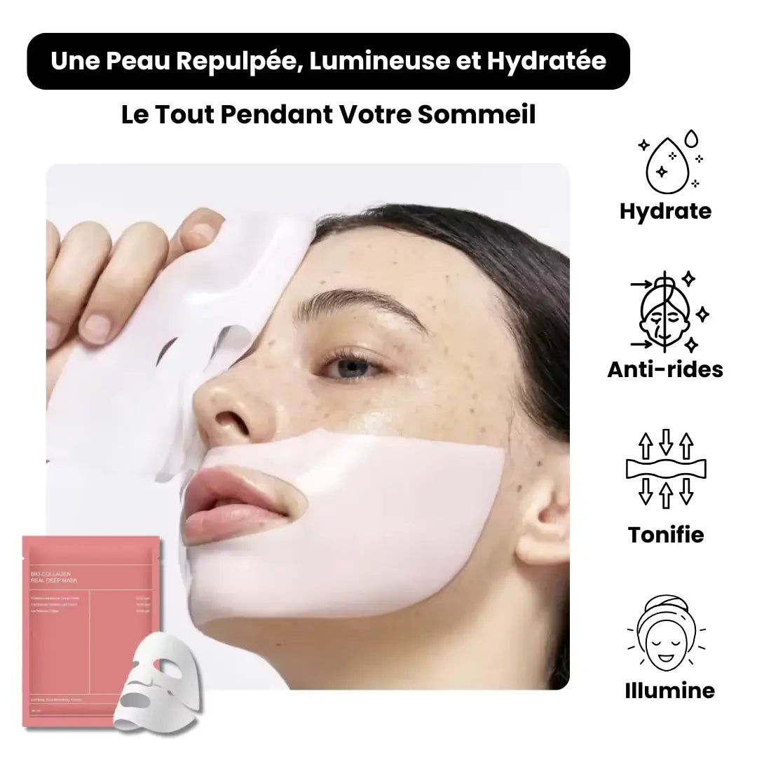 Masque de Nuit au Bio-Collagène lot de 5